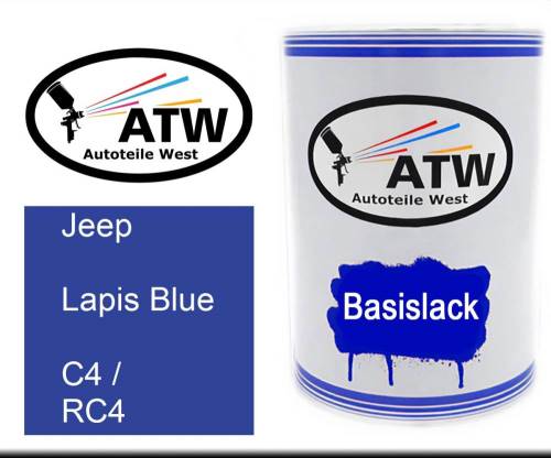 Jeep, Lapis Blue, C4 / RC4: 500ml Lackdose, von ATW Autoteile West.